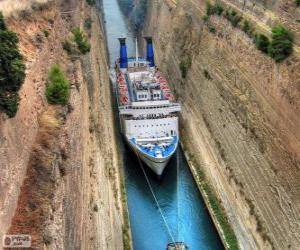yapboz Korint kanalı, Yunanistan